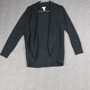 Chico's Black Open Front Cardigan